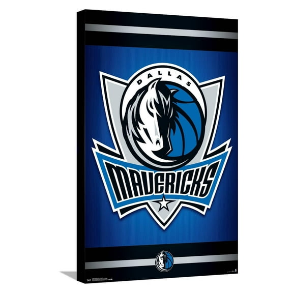 NBA Dallas Mavericks - Logo 14 Canvas Wall Poster, 14.725" x 22.375"