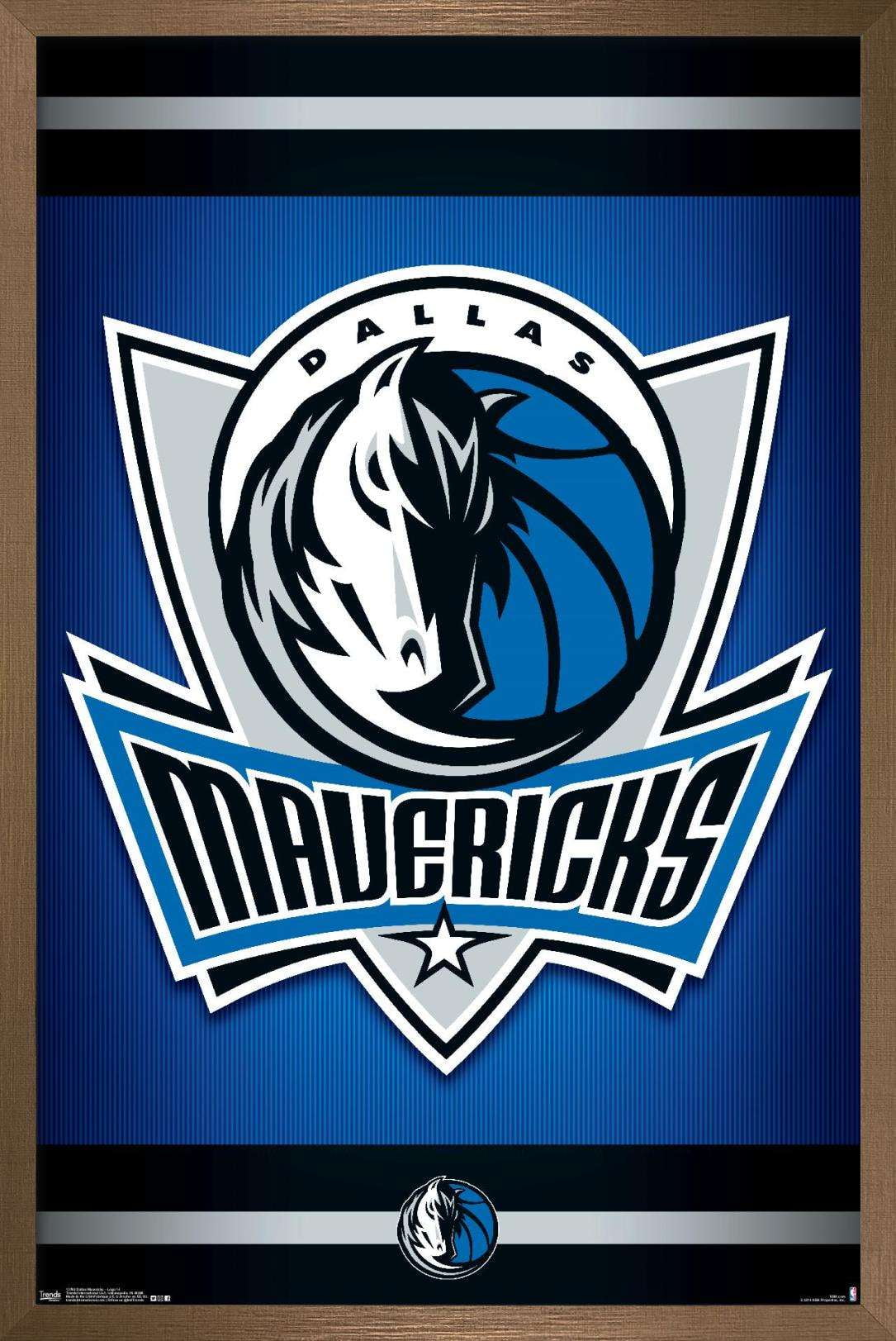 NBA Dallas Mavericks - Logo 14 Wall Poster, 14.725" x 22.375", Framed