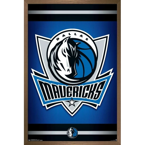 NBA Dallas Mavericks - Logo 14 Wall Poster, 22.375" x 34", Framed