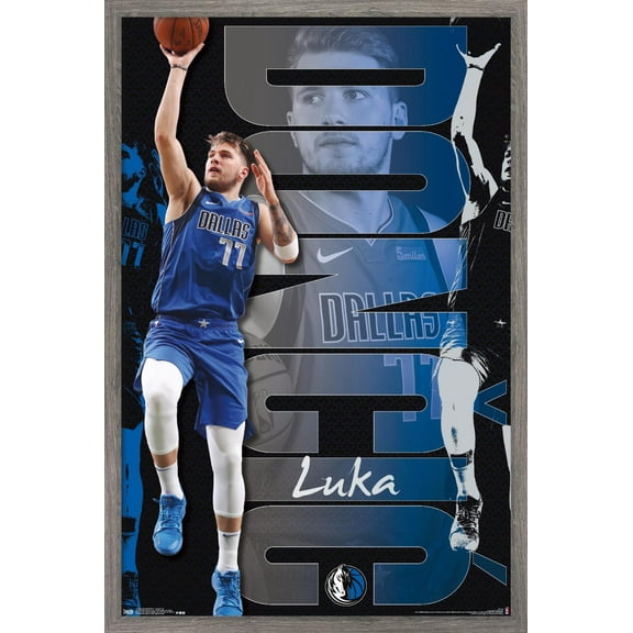 NBA Dallas Mavericks - Luka Doncic 19 Wall Poster, 14.725" x 22.375", Framed