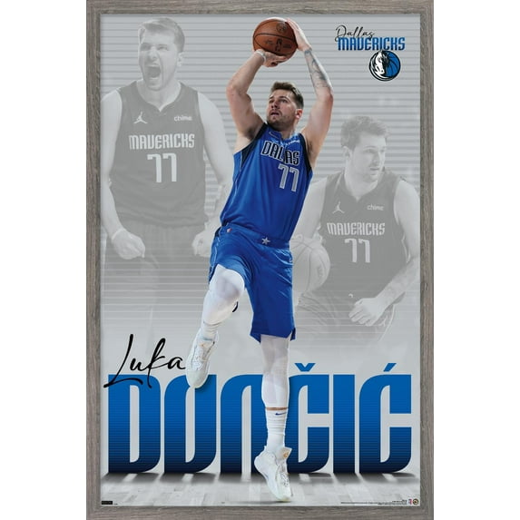 NBA Dallas Mavericks - Luka Doncic 22 Wall Poster, 14.725" x 22.375" Framed