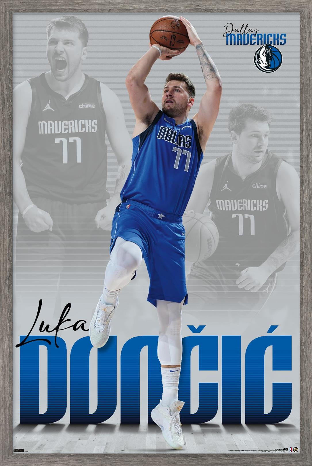 NBA Dallas Mavericks - Luka Doncic 22 Wall Poster, 22.375" x 34" Framed