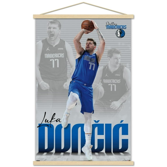 NBA Dallas Mavericks - Luka Doncic 22 Wall Poster with Magnetic Frame, 22.375" x 34"