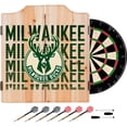 thumbnail image 1 of NBA Dart Cabinet Set with Darts and Board - City - Milwaukee Bucks, 1 of 2