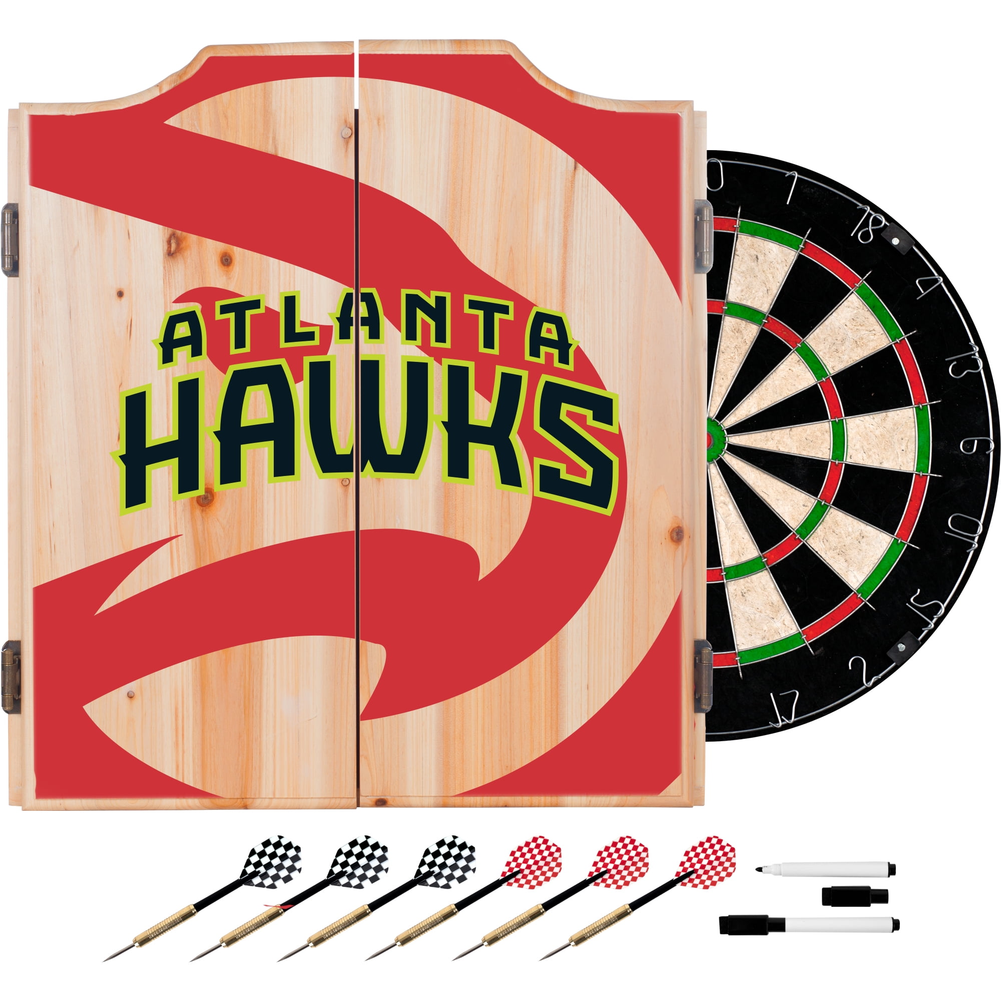 NBA Dart Set with Darts and Board Fade Atlanta Hawks