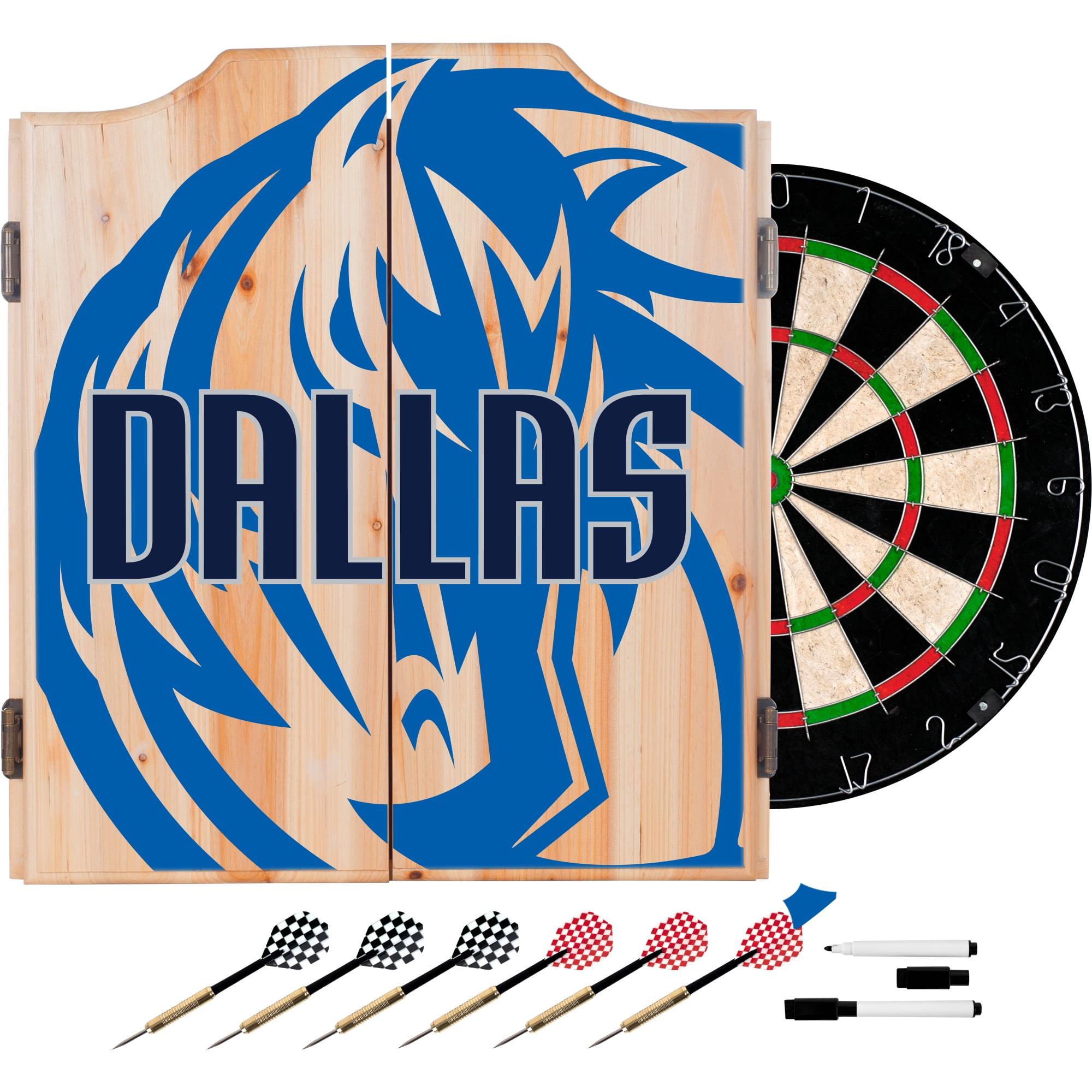 NBA Dart Set with Darts and Board Fade Dallas Mavericks