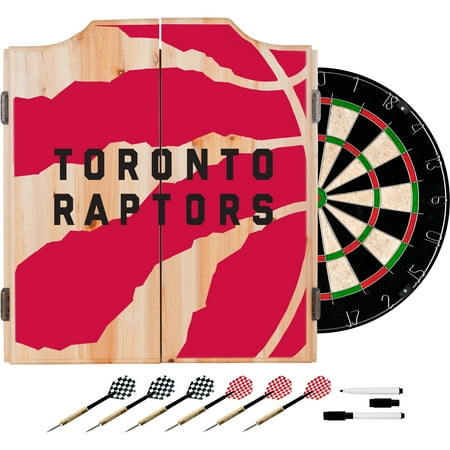 Toronto Raptors NBA Fade Dart Cabinet Set with Darts and Board - Red, Black