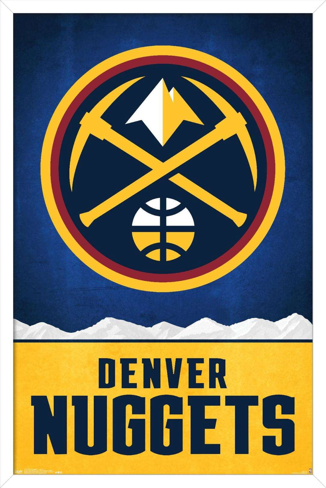 NBA Denver Nuggets - Logo 18 Wall Poster, 14.725" x 22.375", Framed