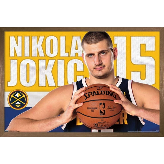 NBA Denver Nuggets - Nikola Jokic 19 Wall Poster, 22.375" x 34", Framed