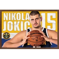 NBA Denver Nuggets - Nikola Jokic 19 Wall Poster, 22.375" x 34", Framed