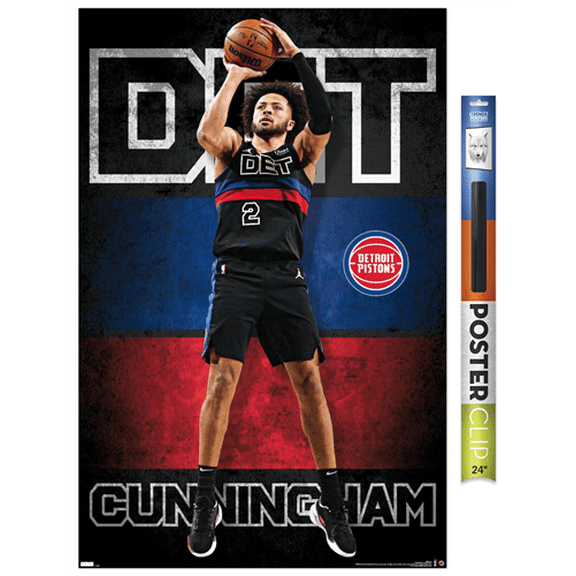 NBA Detroit Pistons - Cade Cunningham 23 Wall Poster, 22.375" x 34"
