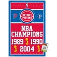 thumbnail image 1 of NBA Detroit Pistons - Champions 17 Wall Poster with Pushpins, 22.375" x 34", 1 of 4