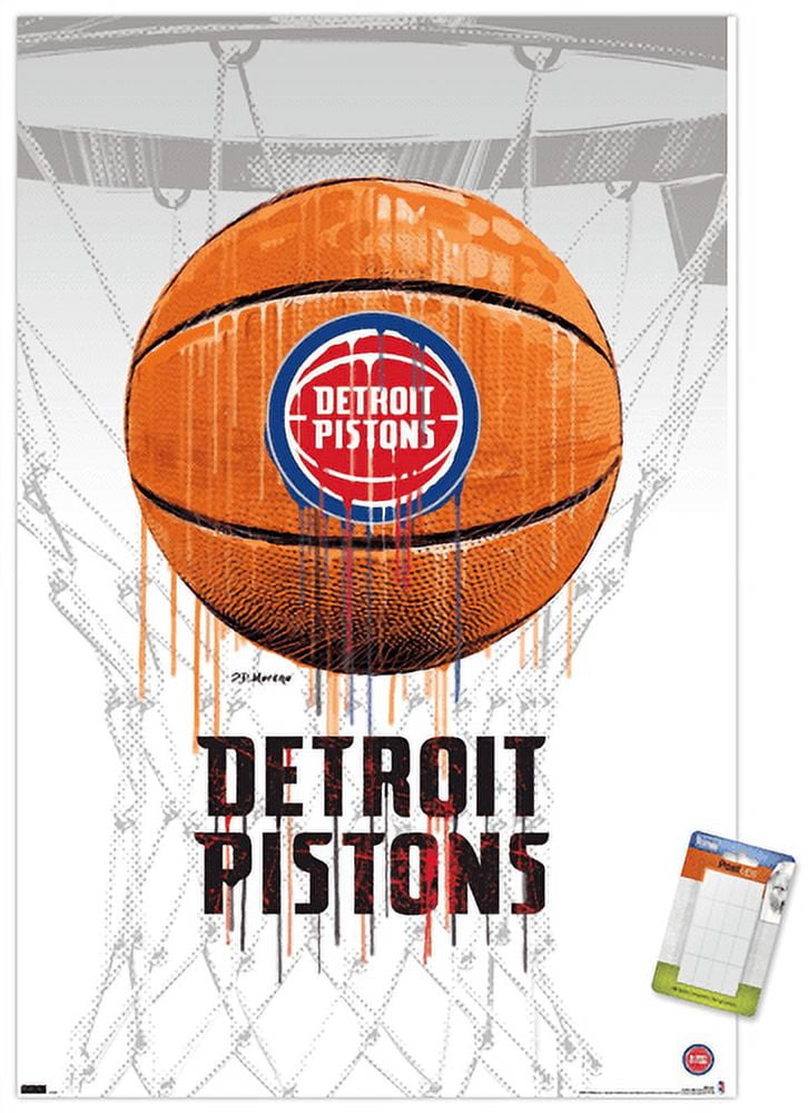 NBA Detroit Pistons - Drip Basketball 21 Wall Poster, 14.725" x 22.375"