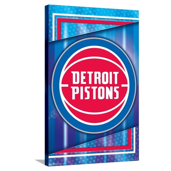 NBA Detroit Pistons - Logo 17 Canvas Wall Poster, 22.375" x 34"