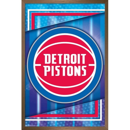 NBA Detroit Pistons - Logo 17 Wall Poster, 14.725" x 22.375", Framed
