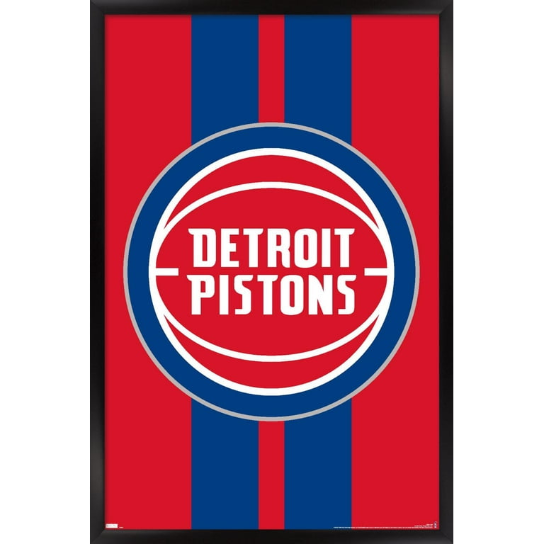 NBA Detroit Pistons - Logo 20 Wall Poster, 14.725 x 22.375, Framed 