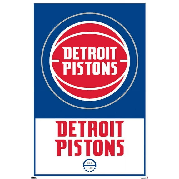 NBA Detroit Pistons - Logo 21 Wall Poster, 22.375" x 34"