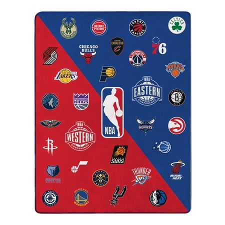 NBA E W Split Silk Touch Throw 46x60