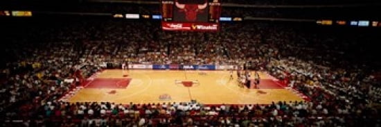 NBA Finals Bulls vs Suns Chicago Stadium Canvas Art - Panoramic Images (36 x 12)