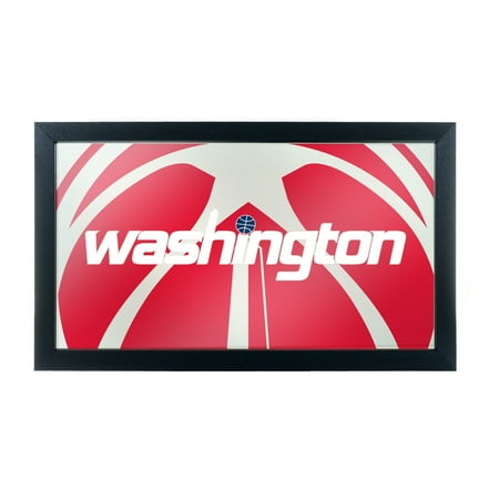 Washington Wizards NBA Fade Framed Bar Mirror - Red, White, Blue