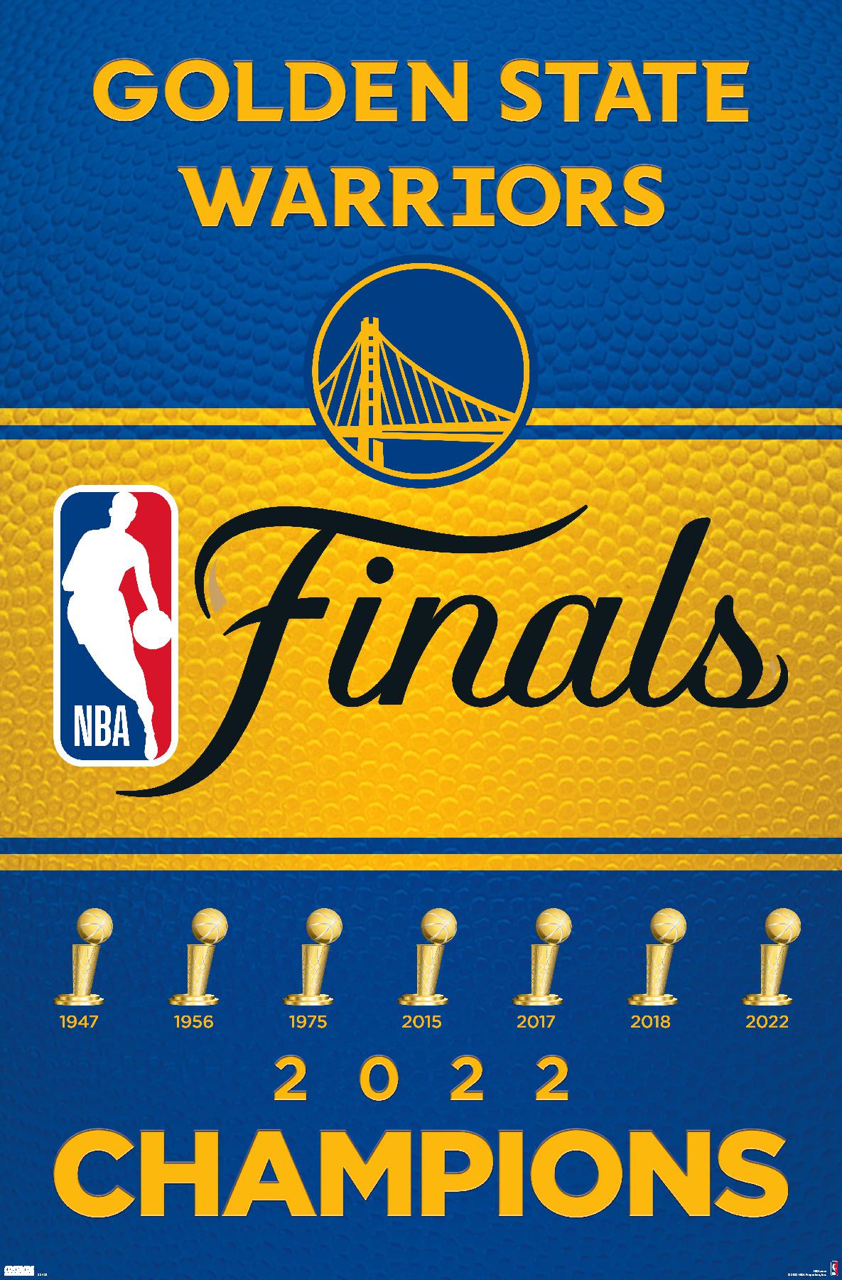 NBA Golden State Warriors - 2022 Commemorative NBA Finals Team Logo Wall  Poster, 22.375 x 34 