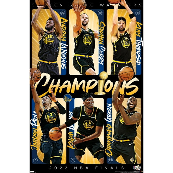NBA Golden State Warriors - 2022 NBA Finals Champions Wall Poster, 22.375" x 34"