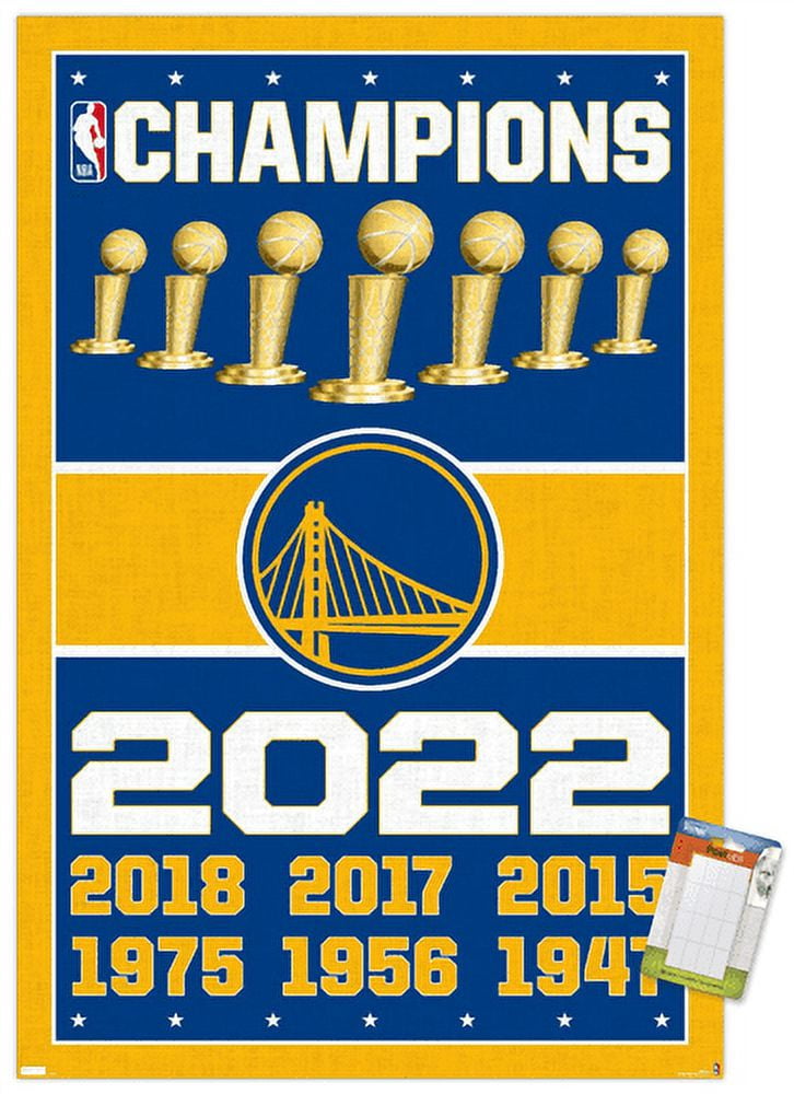 NBA Golden State Warriors - Champions 22 Wall Poster, 22.375 x 34 