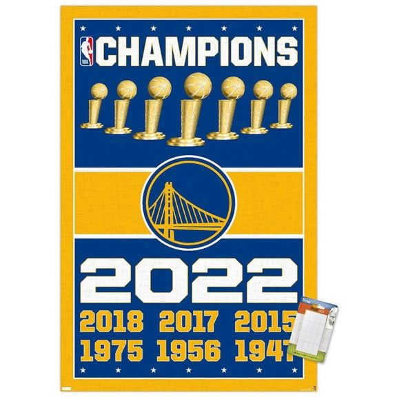NBA Golden State Warriors - Champions 22 Wall Poster, 22.375" x 34"
