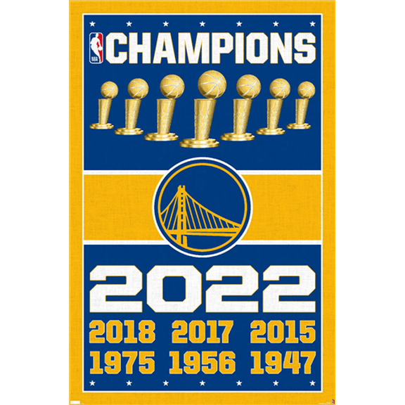 NBA Golden State Warriors - Champions 22 Wall Poster, 22.375" x 34"