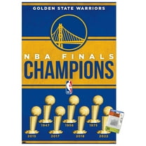 NBA Golden State Warriors - Champions 23 Wall Poster with Pushpins, 22.375" x 34"