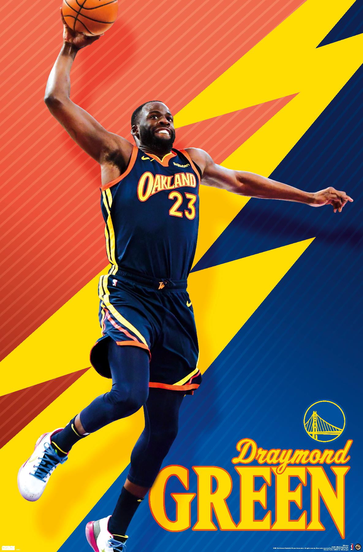 NBA Golden State Warriors - Draymond Green 21 Wall Poster, 22.375 x 34,  Framed 