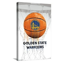 NBA Golden State Warriors - Drip Ball 20 Canvas Wall Poster, 14.725" x 22.375"