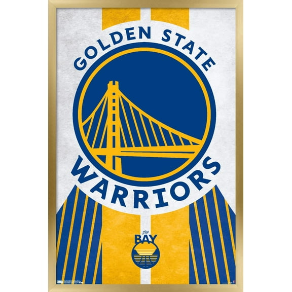 NBA Golden State Warriors - Logo 19 19 Wall Poster, 22.375" x 34", Framed