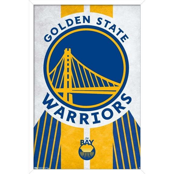 NBA Golden State Warriors - Logo 19 19 Wall Poster, 22.375" x 34", Framed