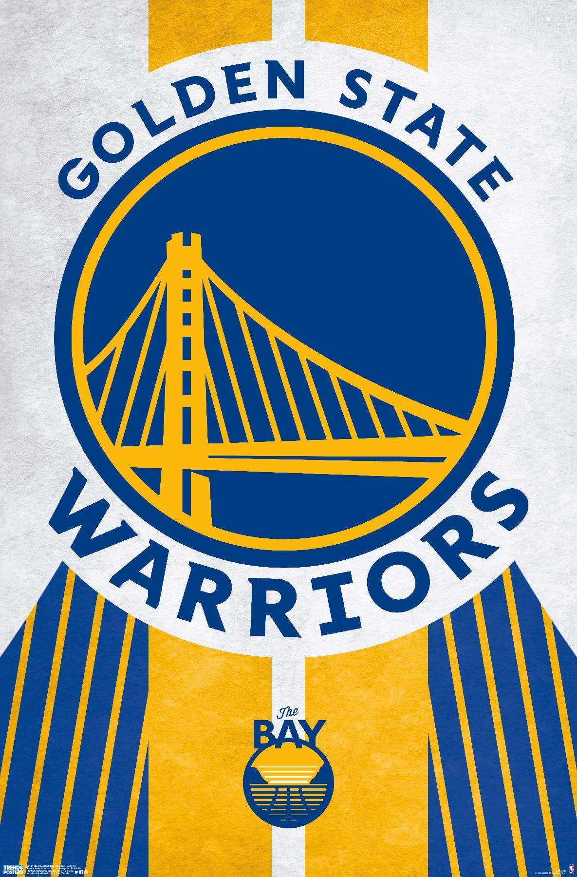 NBA Golden State Warriors - Logo 19 19 Wall Poster, 22.375\, image size:1185x1800
