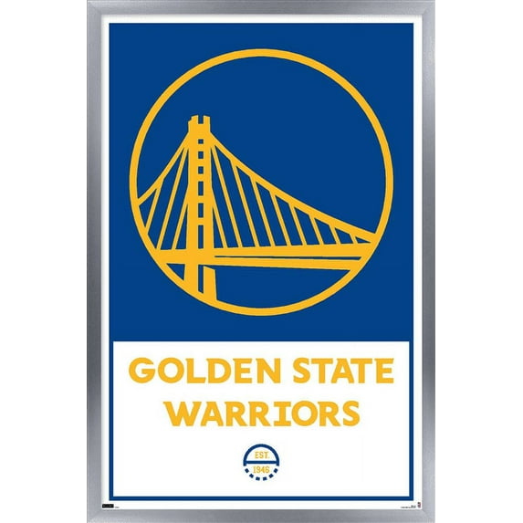 NBA Golden State Warriors - Logo 21 Wall Poster, 14.725" x 22.375", Framed