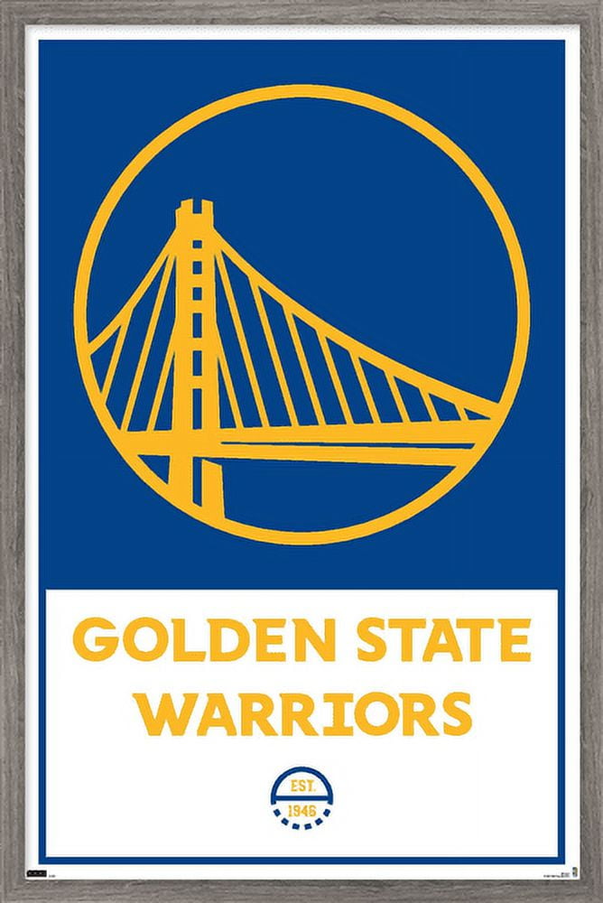 NBA Golden State Warriors - Logo 21 Wall Poster, 22.375" x 34", Framed