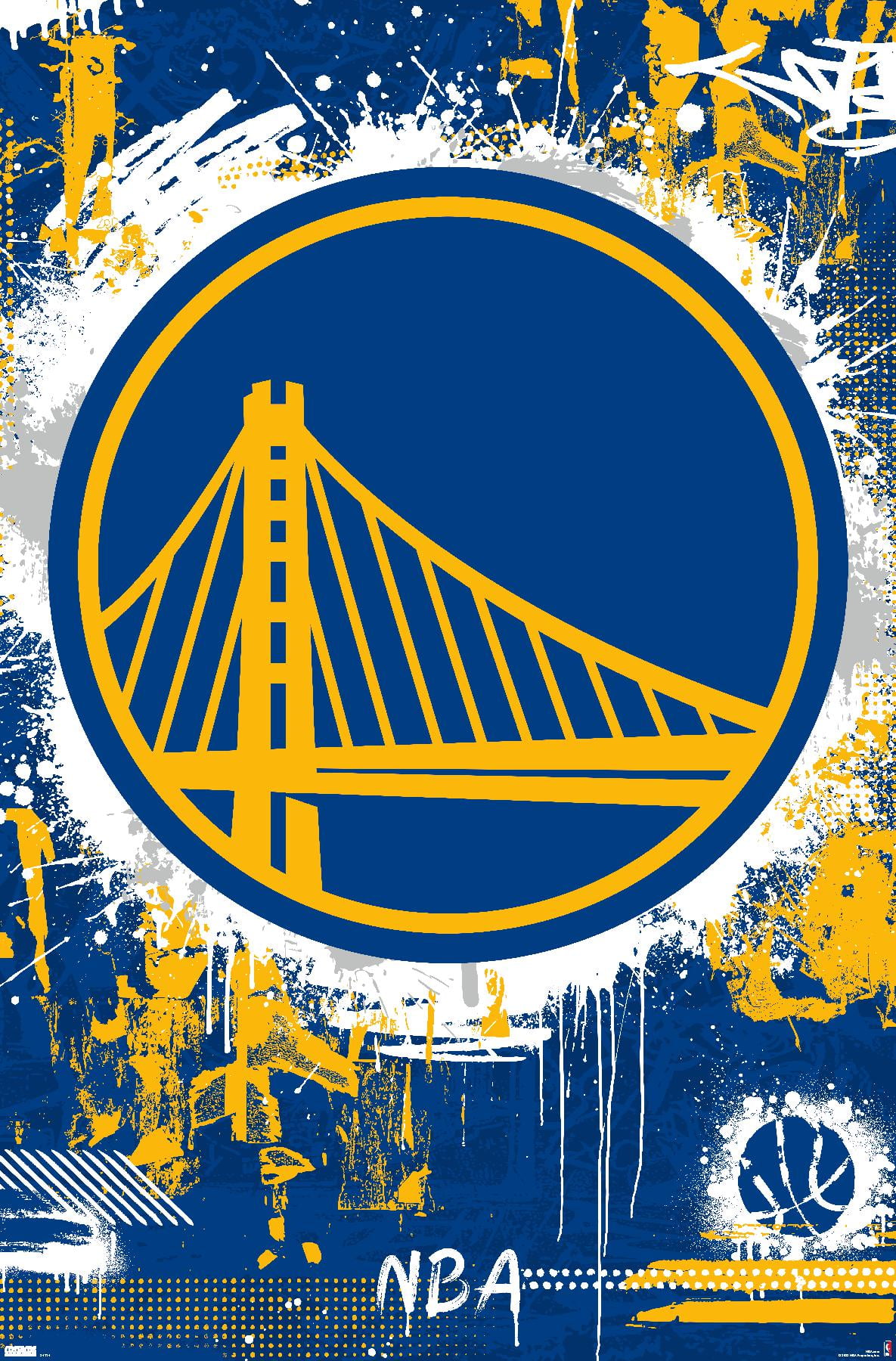 NBA Golden State Warriors - Maximalist Logo 23 Wall Poster, 22.375\, image size:1185x1800