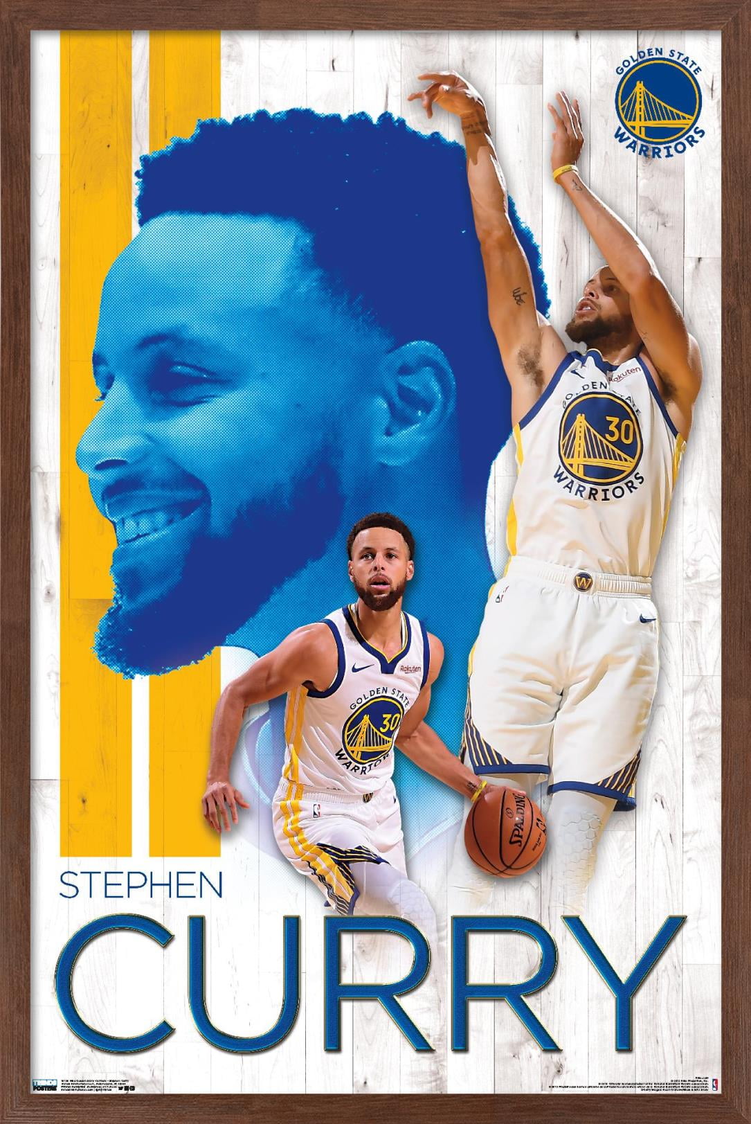 NBA Golden State Warriors - Stephen Curry 19 Wall Poster, 14.725\