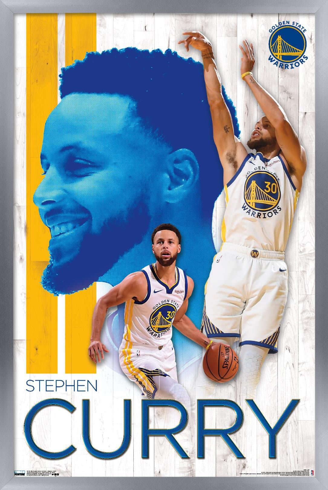 NBA Golden State Warriors - Stephen Curry 19 Wall Poster with
