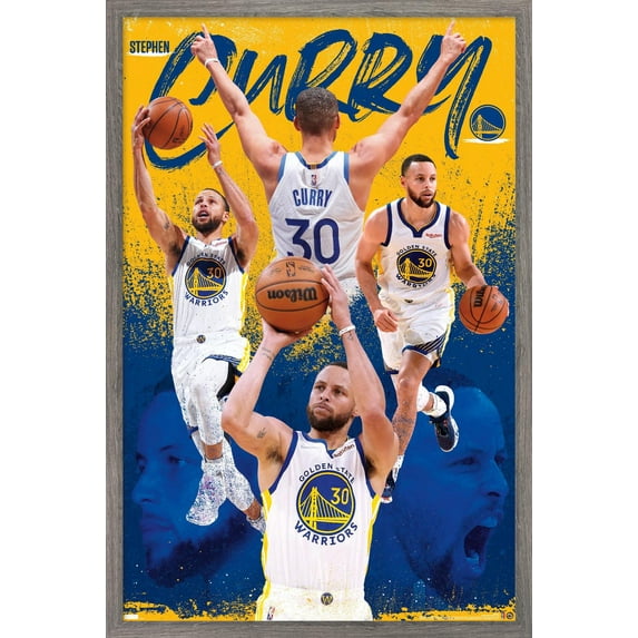 NBA Golden State Warriors - Stephen Curry 22 Wall Poster, 22.375" x 34" Framed