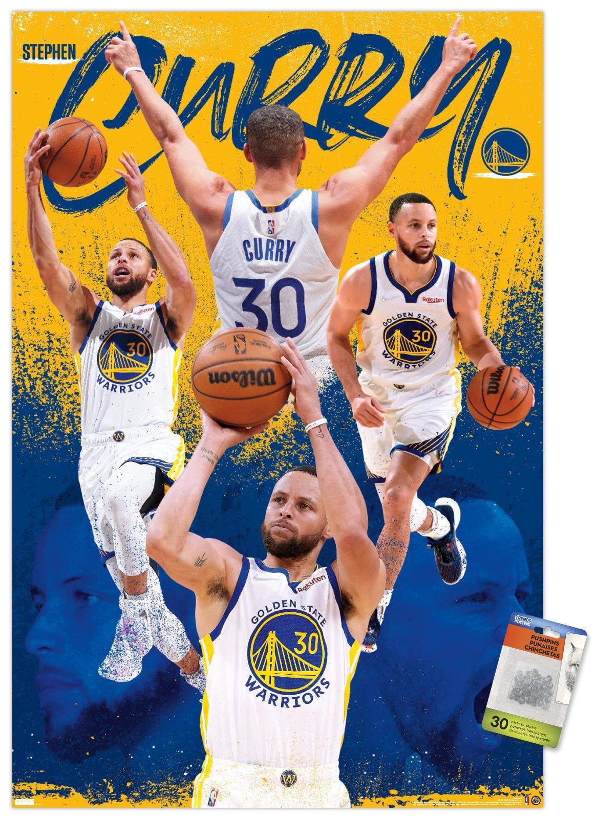 Poster Stephen Curry - NBA - Warriors - Basquete - Jogador - Uau Posters