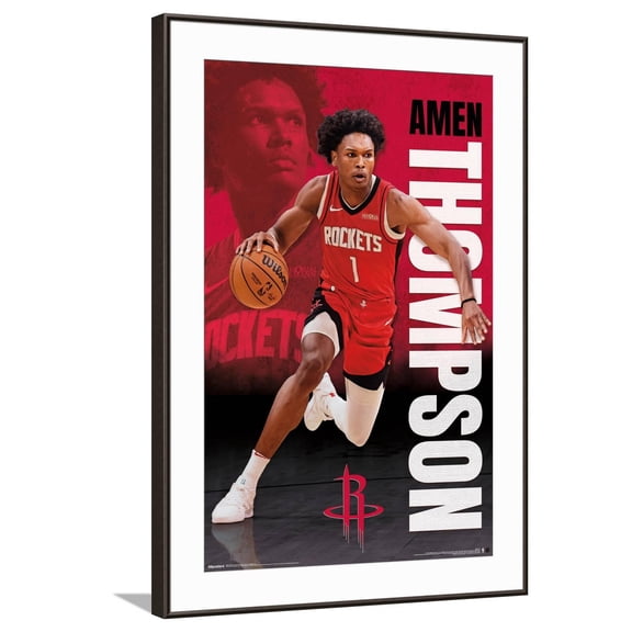 NBA Houston Rockets - Amen Thompson 25 Canvas Wall Poster, 22.375" x 34"