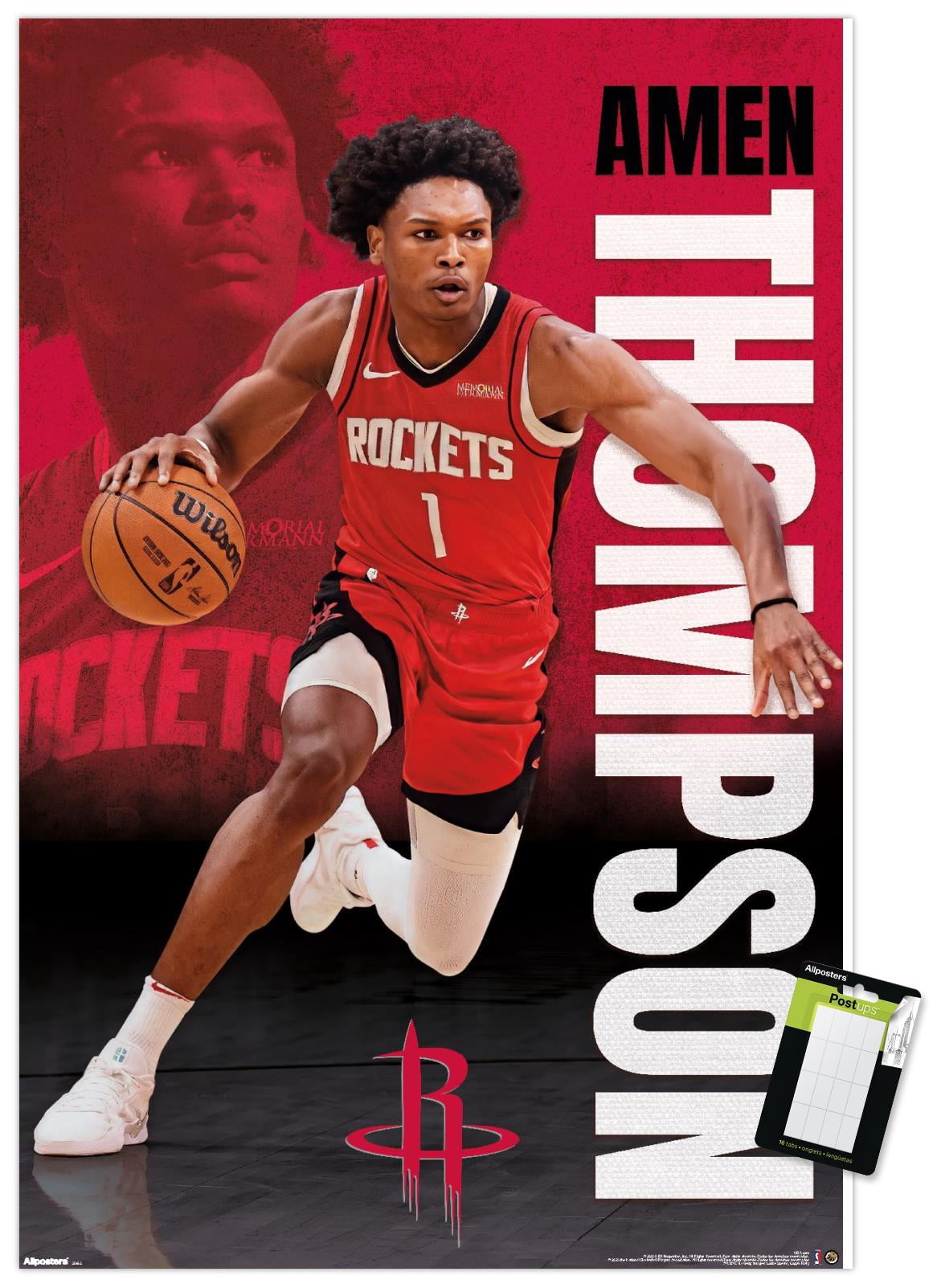 Houston Rockets Thompson NBA Houston Rockets - Amen Thompson 25 Wall Poster, 14.725