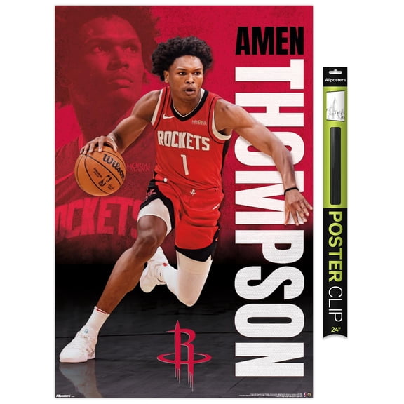 NBA Houston Rockets - Amen Thompson 25 Wall Poster, 22.375" x 34"