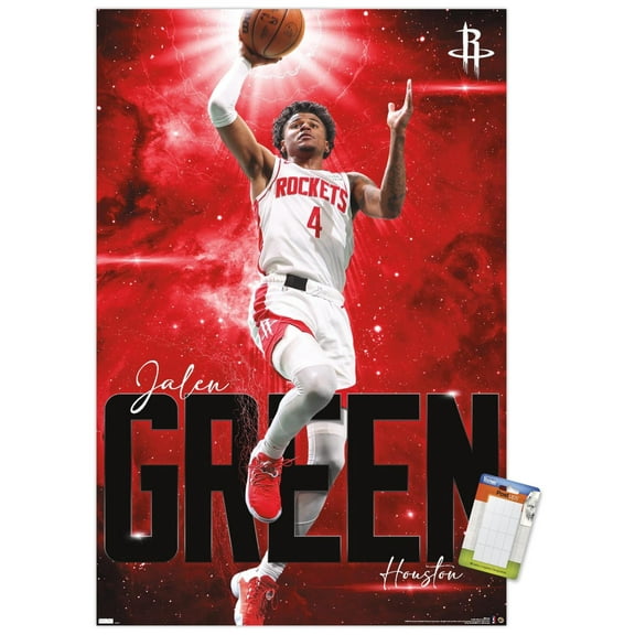 NBA Houston Rockets - Jalen Green 23 Wall Poster, 14.725" x 22.375"