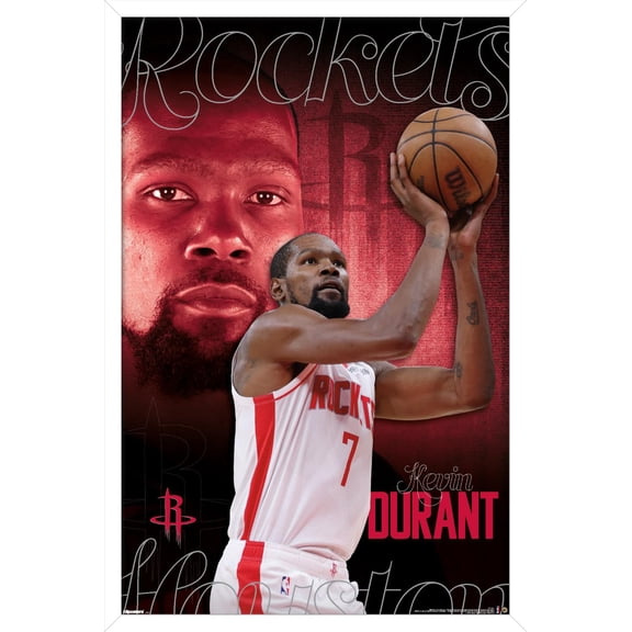 NBA Houston Rockets - Kevin Durant 25 Wall Poster, 14.725" x 22.375" Framed