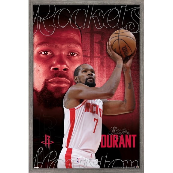 NBA Houston Rockets - Kevin Durant 25 Wall Poster, 22.375" x 34" Framed