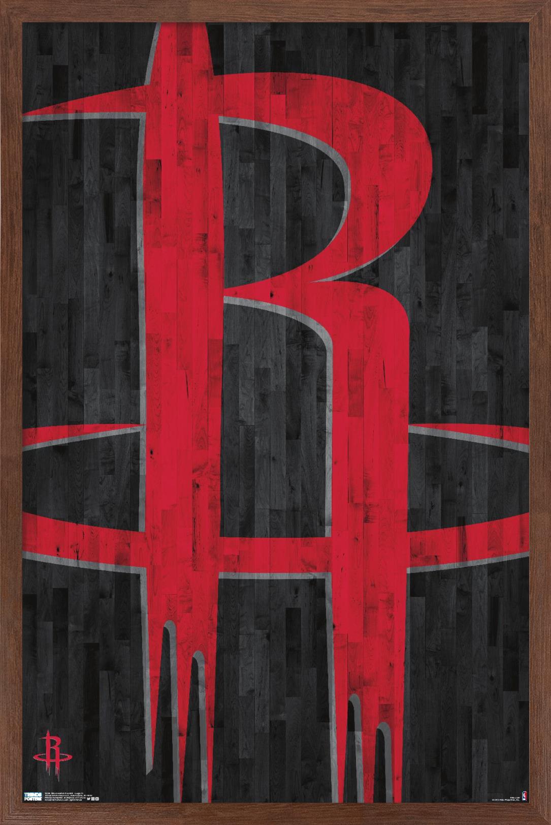 NBA Houston Rockets - Logo 19 Wall Poster, 14.725" x 22.375" Framed