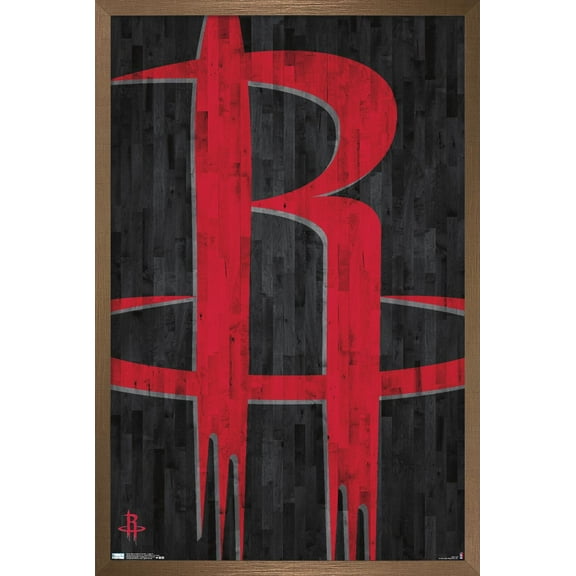 NBA Houston Rockets - Logo 19 Wall Poster, 22.375" x 34", Framed